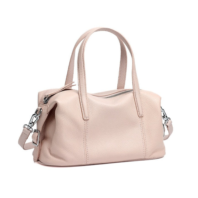Supple Pebbled Texture Genuine Leather Pillow Clutch Bag