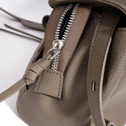 Mellow Pebbled Genuine Leather Flap Clutch Bag with Coin Pouch