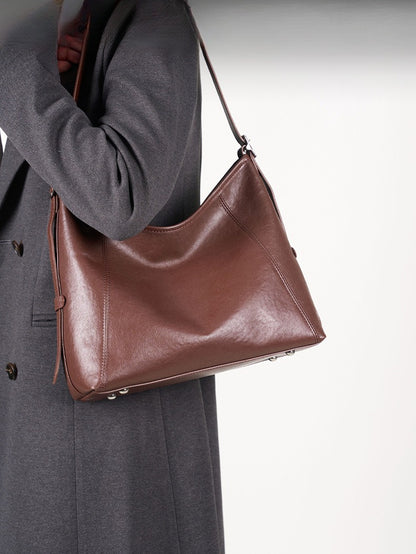 حقيبة هيريتاج بوسطن جلد طبيعي - حقيبة بولينغ كلاسيكية بمقبض علوي