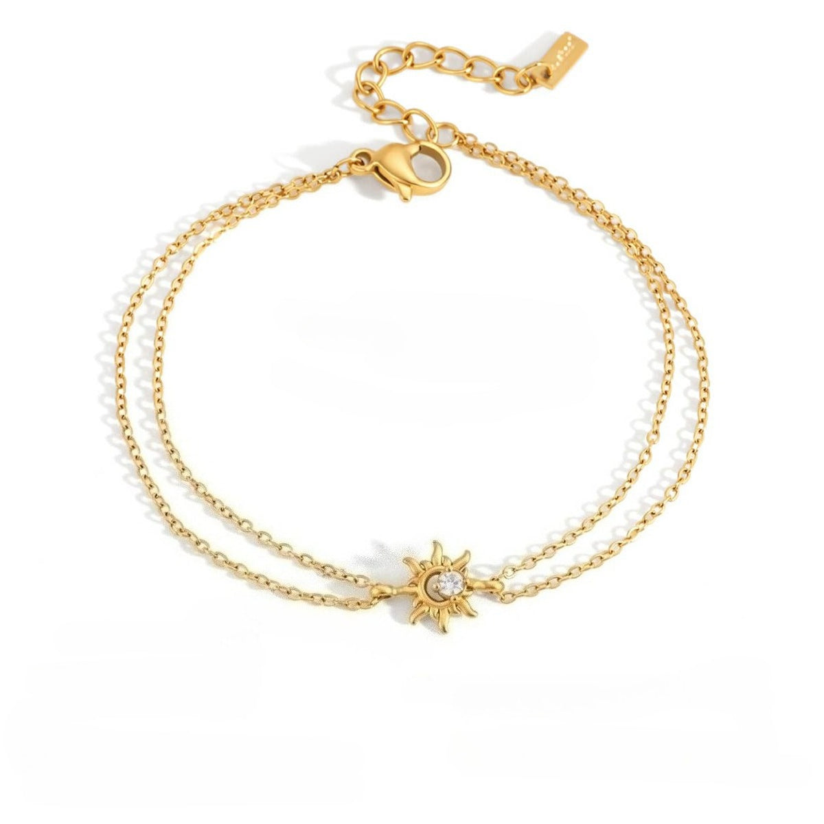 Elegant Minimalist Shimmering Double Layer Bracelet