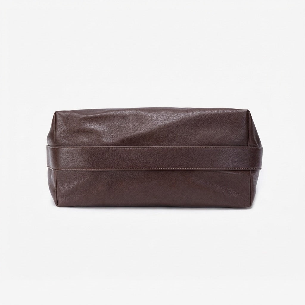 Bolso hobo clásico moderno de gran capacidad de cuero ecológico vegano
