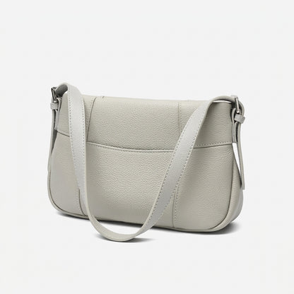 Effortless Genuine Leather Quilted Hobo Clutch Bag