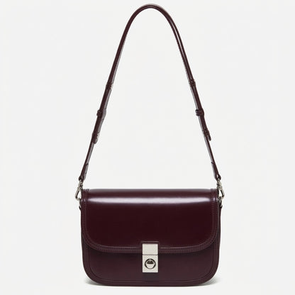 Borsa vintage a spalla e messenger in vera pelle liscia di vacchetta