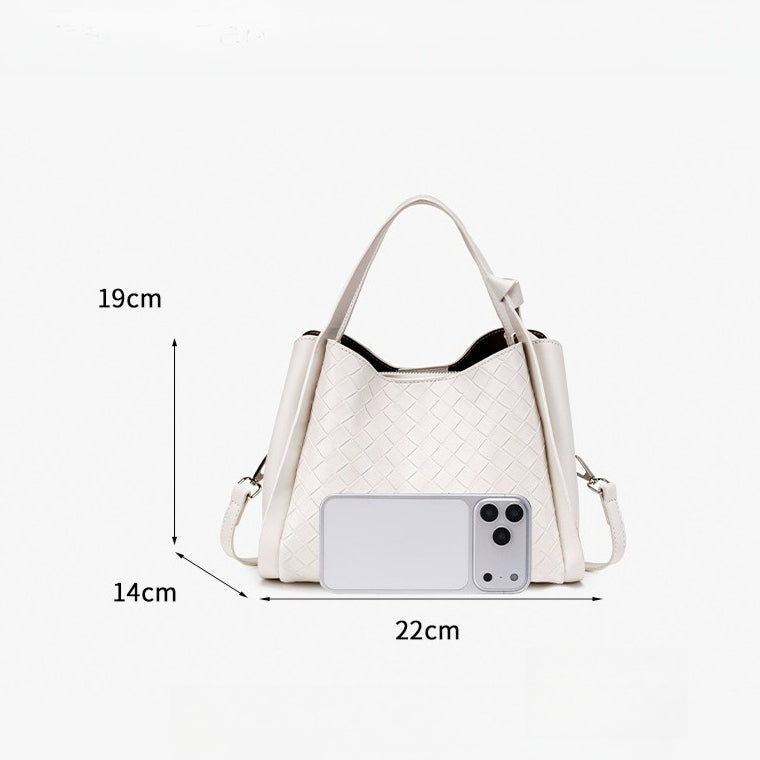 Timeless Braided Vegan Eco-Leather Clutch Tote Bag