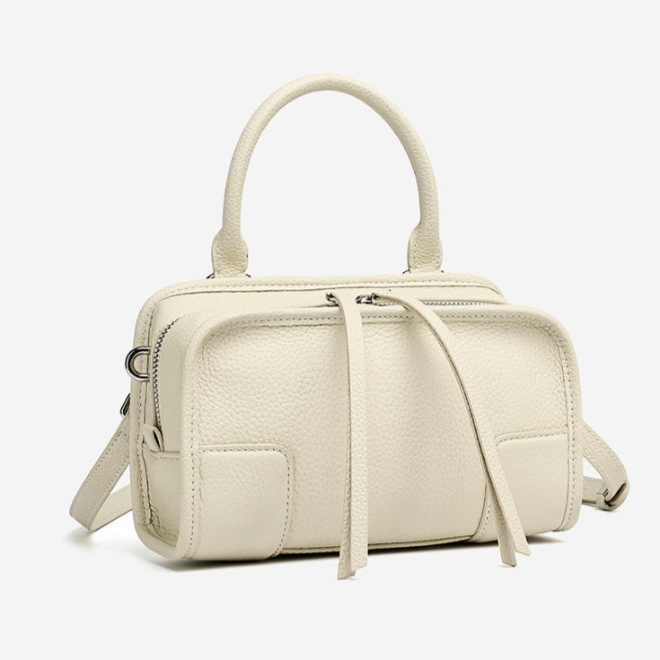 Chic Genuine Leather Boston Clutch Bag