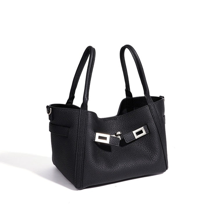 Casual Genuine Leather Mini Bucket Clutch Bag