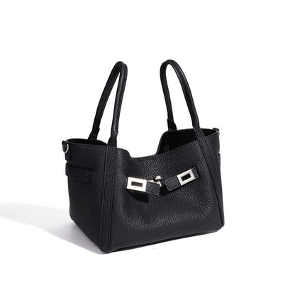 Casual Genuine Leather Mini Bucket Clutch Bag