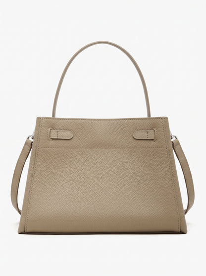 Ampia borsa tote a secchiello versatile in vera pelle Kelly sofisticata