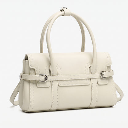 Sleek Genuine Leather Flap Satchel Clutch Bag