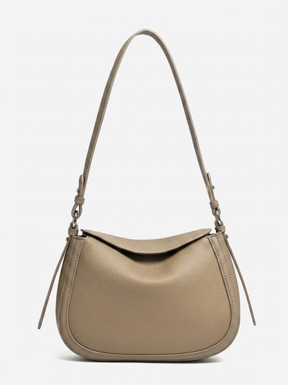 Graceful Genuine Leather Saddle Messenger Clutch Bag