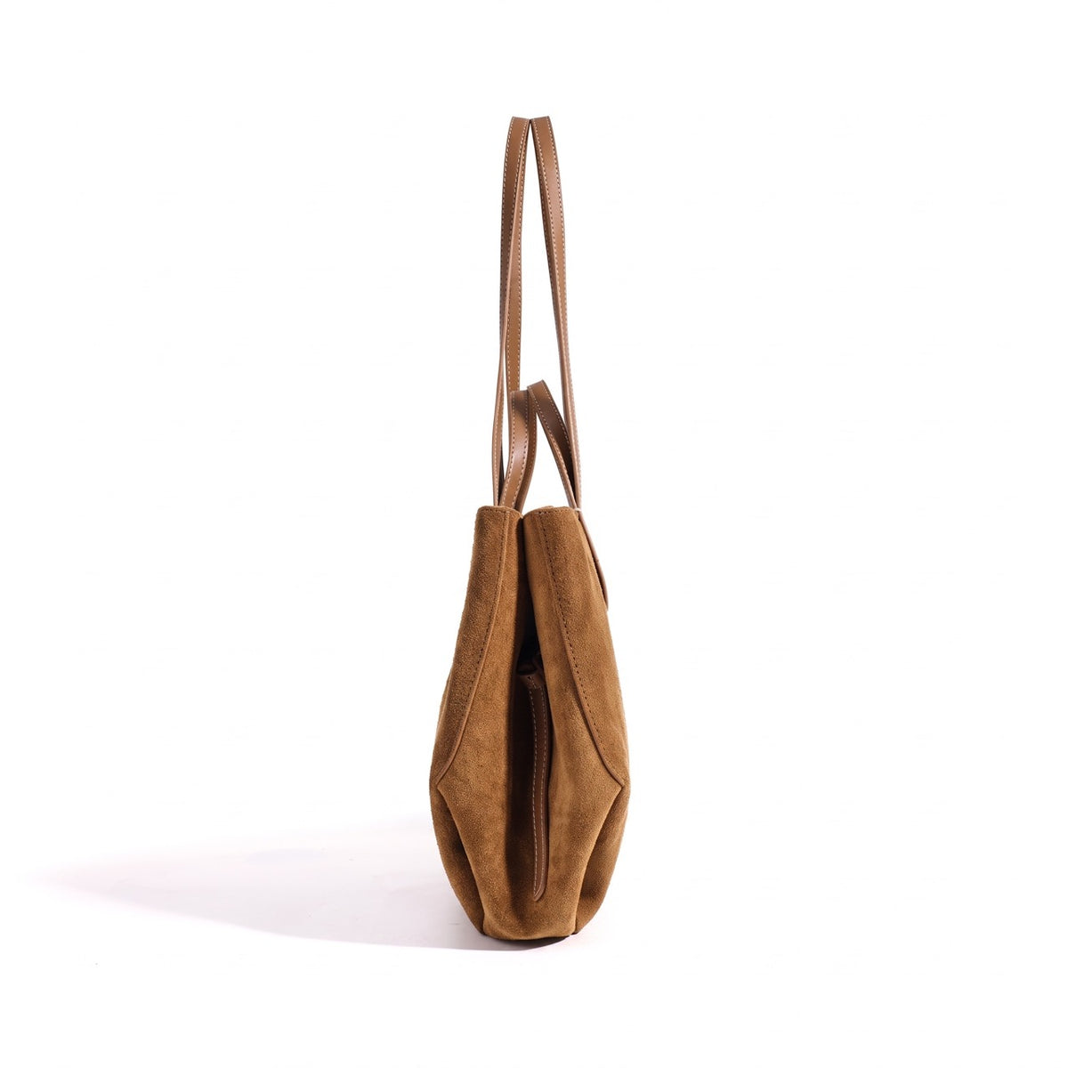 Geantă clutch tote vintage din piele întoarsă naturală, cu portmoneu pentru monede