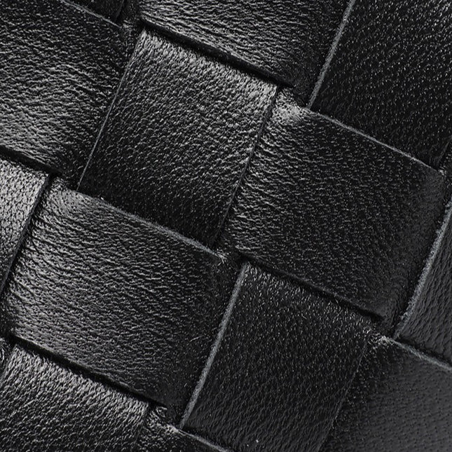 Minimalist Woven Genuine Sheepskin Baguette Clutch Bag