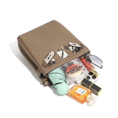 Minimalist Genuine Leather Sling Chest Bag