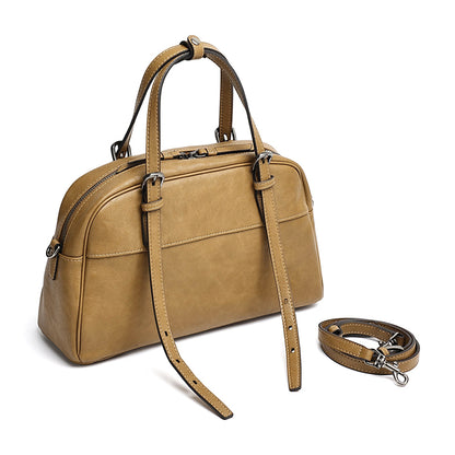 Mellow Rustic Genuine Leather Boston Clutch Bag