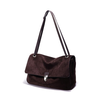Vintage Luxe Suede Genuine Leather Clutch Bag