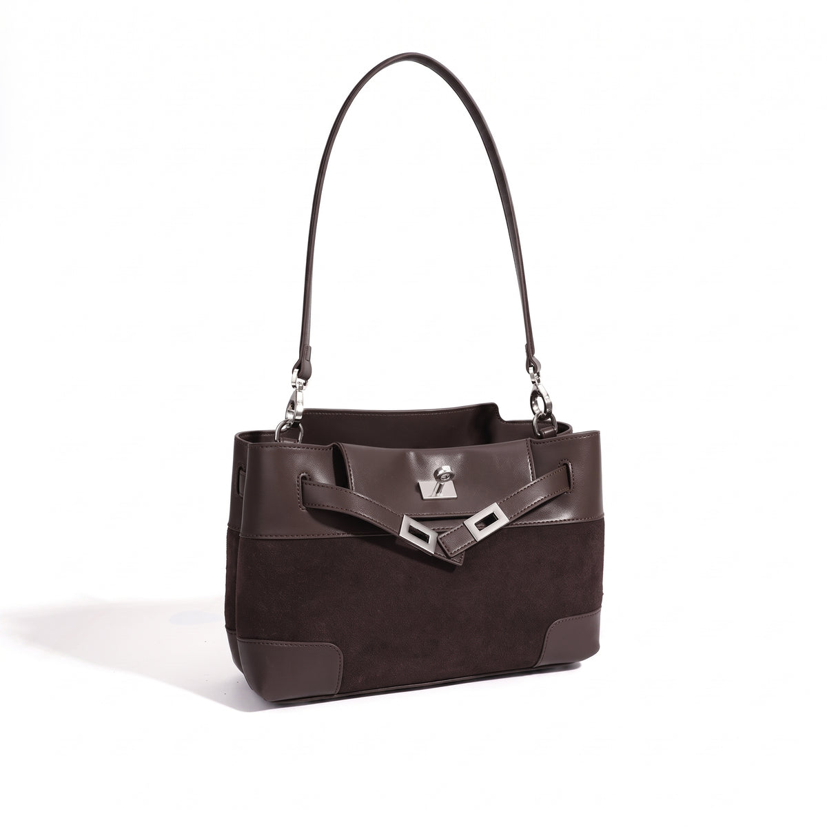 Geantă clutch lejeră din piele întoarsă naturală
