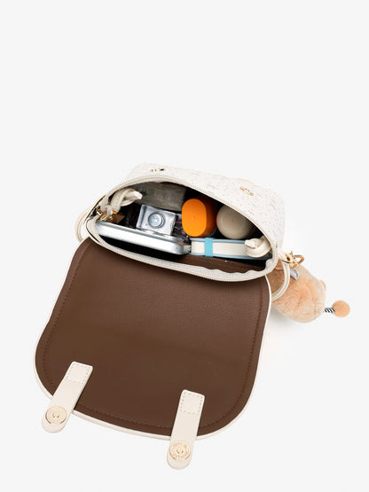 Radiant Celestial Pattern Flap Vegan Eco-Leather Mini Clutch Bag