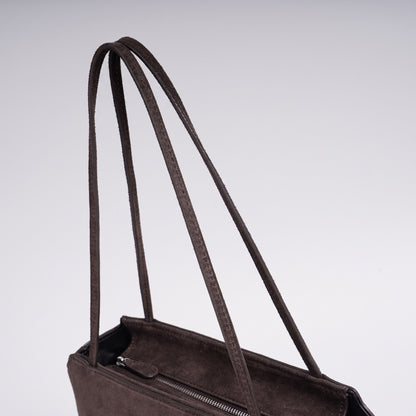Pochette vintage en cuir suédé