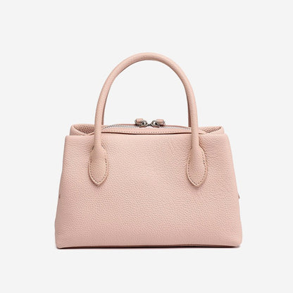 Antique Pebbled Genuine Leather Mini Tote Clutch Bag