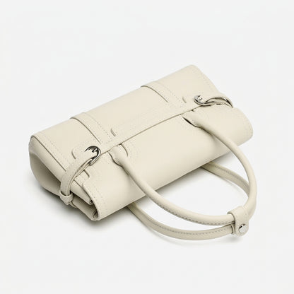 Sleek Genuine Leather Flap Satchel Clutch Bag