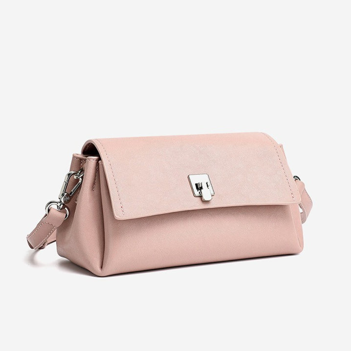 Featherlight Pebbled Genuine Leather Pillow Clutch Bag