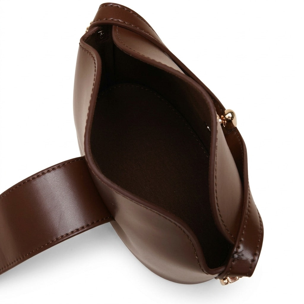 Borsa da donna in pelle genuina vintage con manico superiore e chiusura a lucchetto