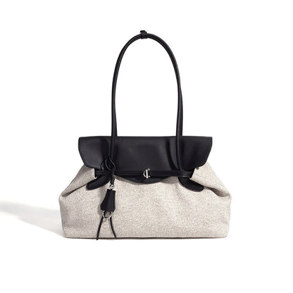 Mellow Canvas Spacious Flap Clutch Bag