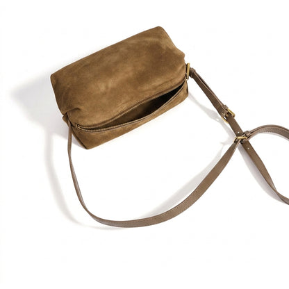 Vintage Suede Genuine Leather Clutch Bag