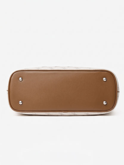 Ampia borsa a spalla tote di lusso vintage con monogramma Flying Elephant