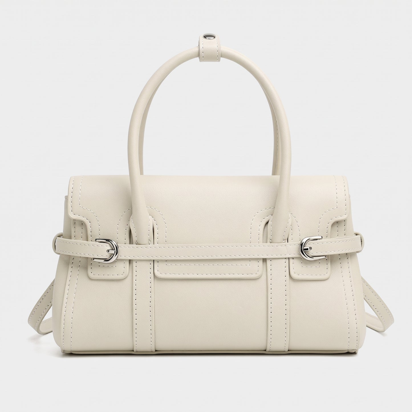 Sleek Genuine Leather Flap Satchel Clutch Bag