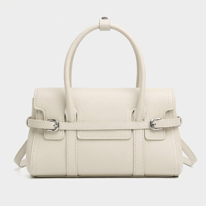 Sleek Genuine Leather Flap Satchel Clutch Bag