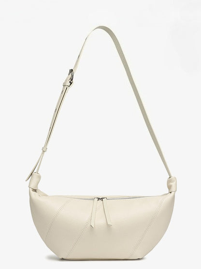 Effortless Genuine Leather Crossbody Dumpling Bag