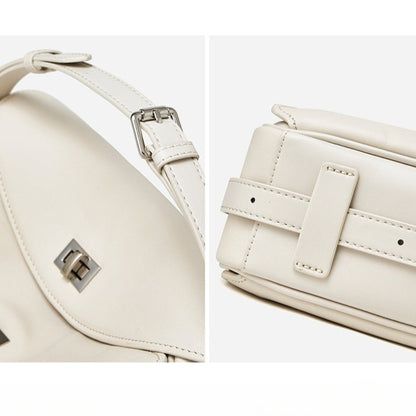 Silky Matte Genuine Leather Envelope Flap Clutch Bag