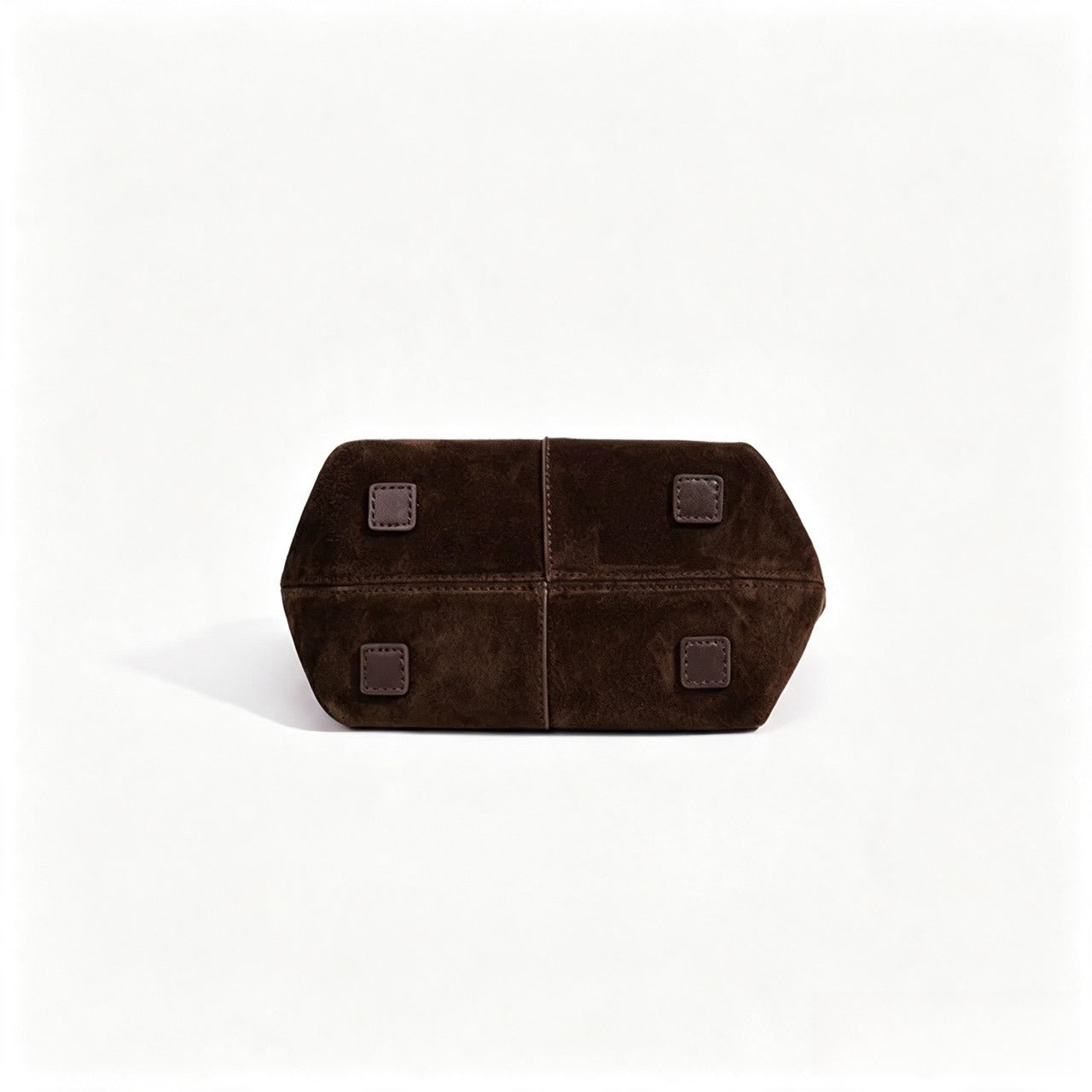 Minimalist Suede Genuine Leather Trapezoidal Clutch Bag
