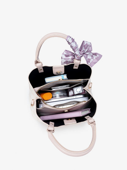 Gentle Pegasus Print Vegan Eco-Leather Clutch Bag With Silk Scarf