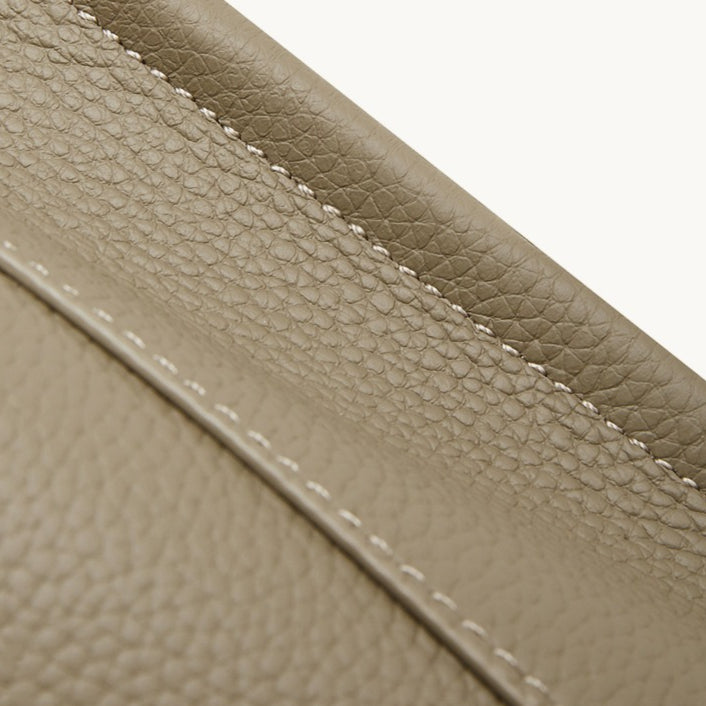 Women's Executive Trapezoid Genuine Leather Tote Bag