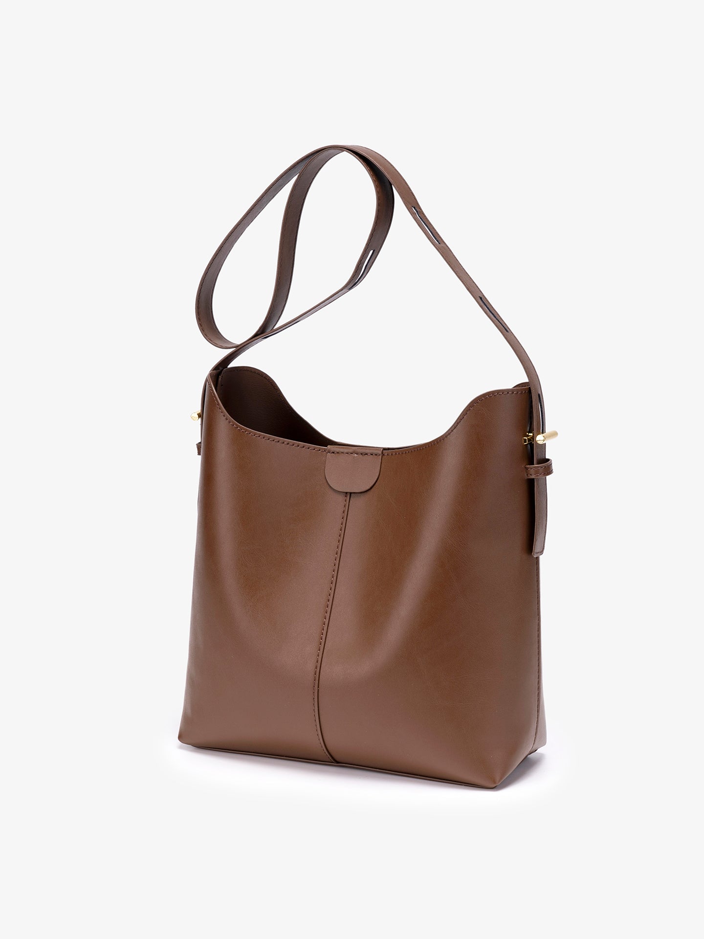 Classic Minimalist Vegan Eco-Leather Hobo Tote Clutch Bag