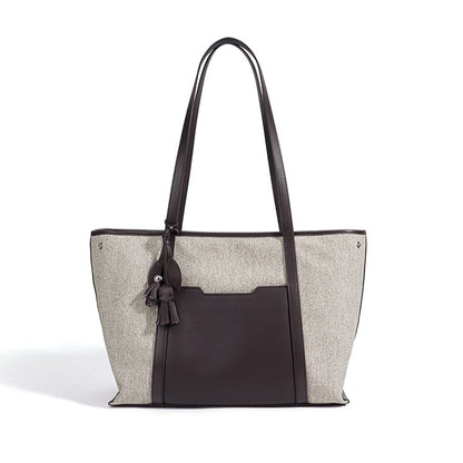 Minimalist Canvas Spacious Tote Clutch Bag