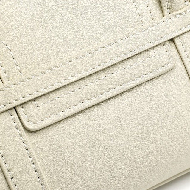 Sleek Genuine Leather Flap Satchel Clutch Bag