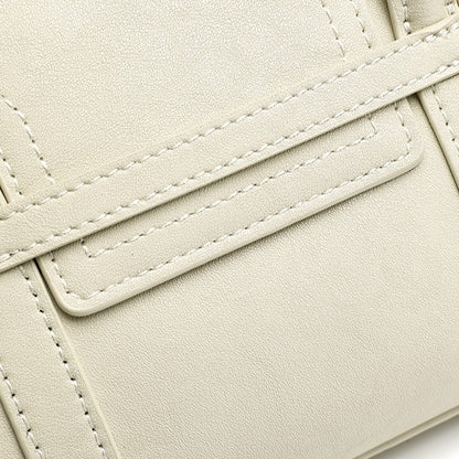 Sleek Genuine Leather Flap Satchel Clutch Bag