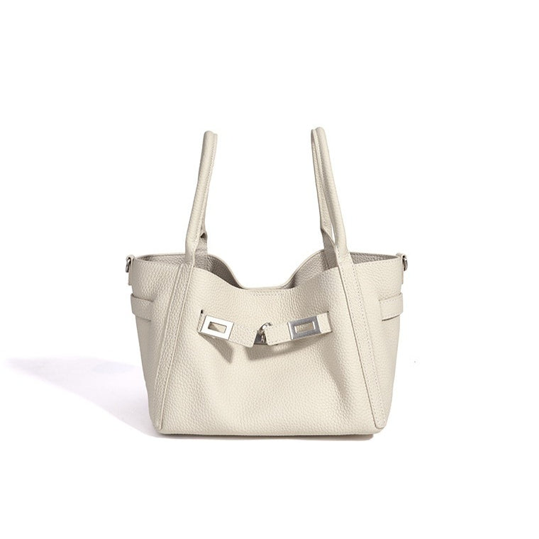 Casual Genuine Leather Mini Bucket Clutch Bag