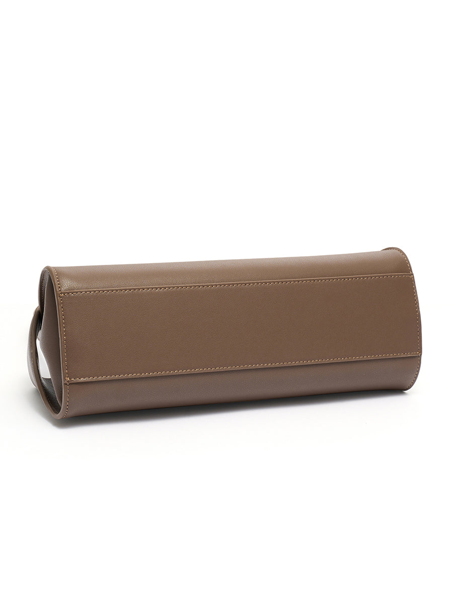 Graceful Genuine Leather Baguette Clutch Bag
