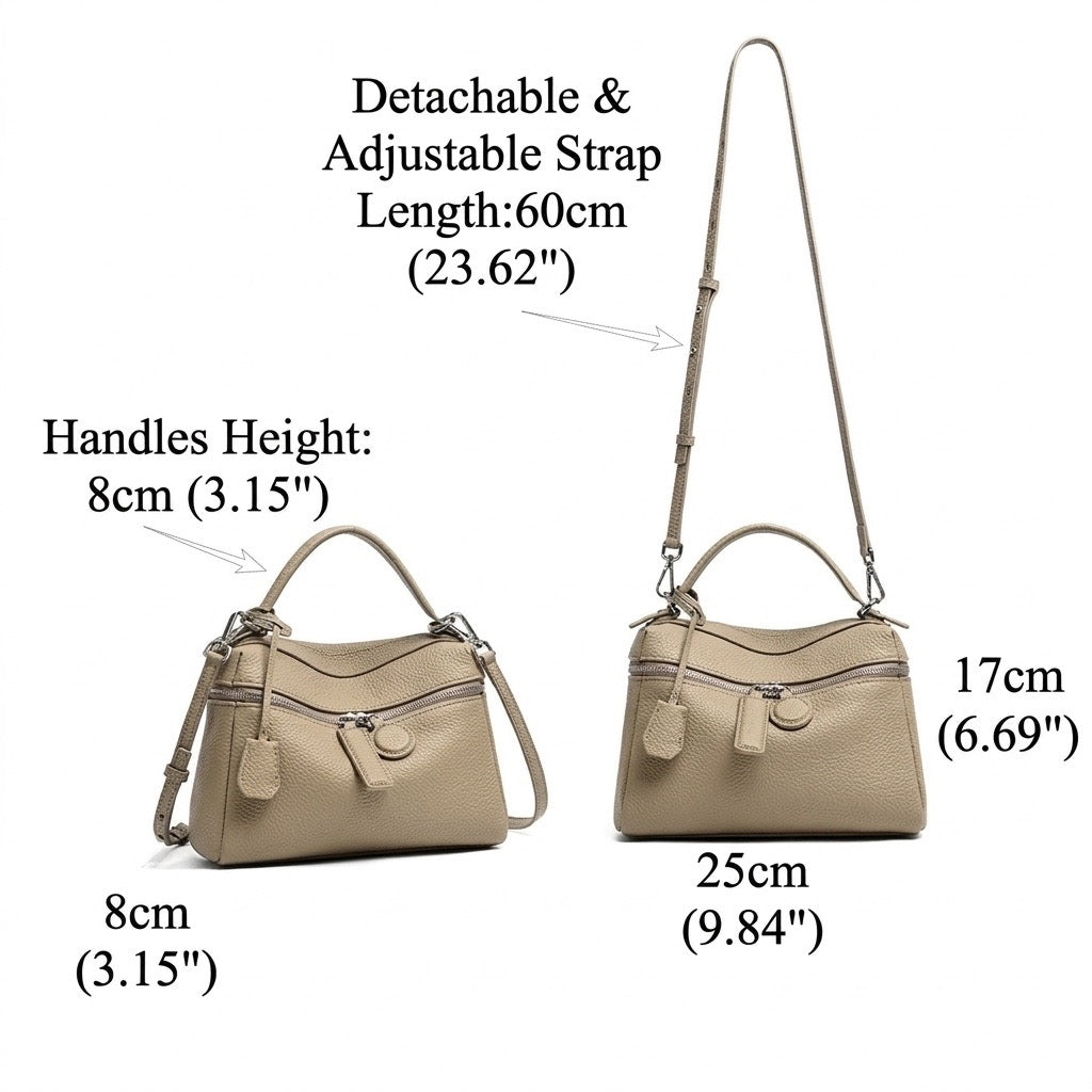 Chic Genuine Leather Square Pillow Clutch Bag