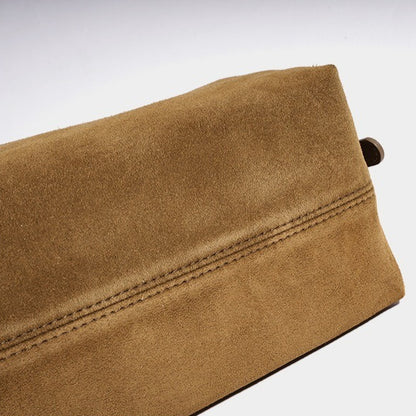 Vintage Suede Genuine Leather Clutch Bag
