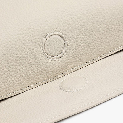 Graceful Genuine Leather Saddle Messenger Clutch Bag