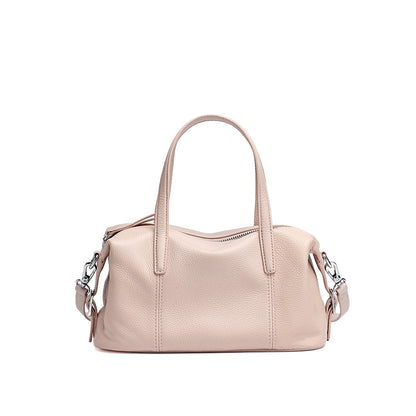 Borsa pochette a cuscino in vera pelle morbida dalla texture martellata