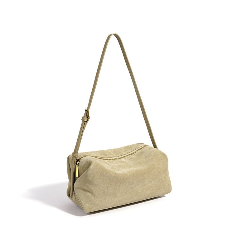 Vintage Suede Genuine Leather Clutch Bag