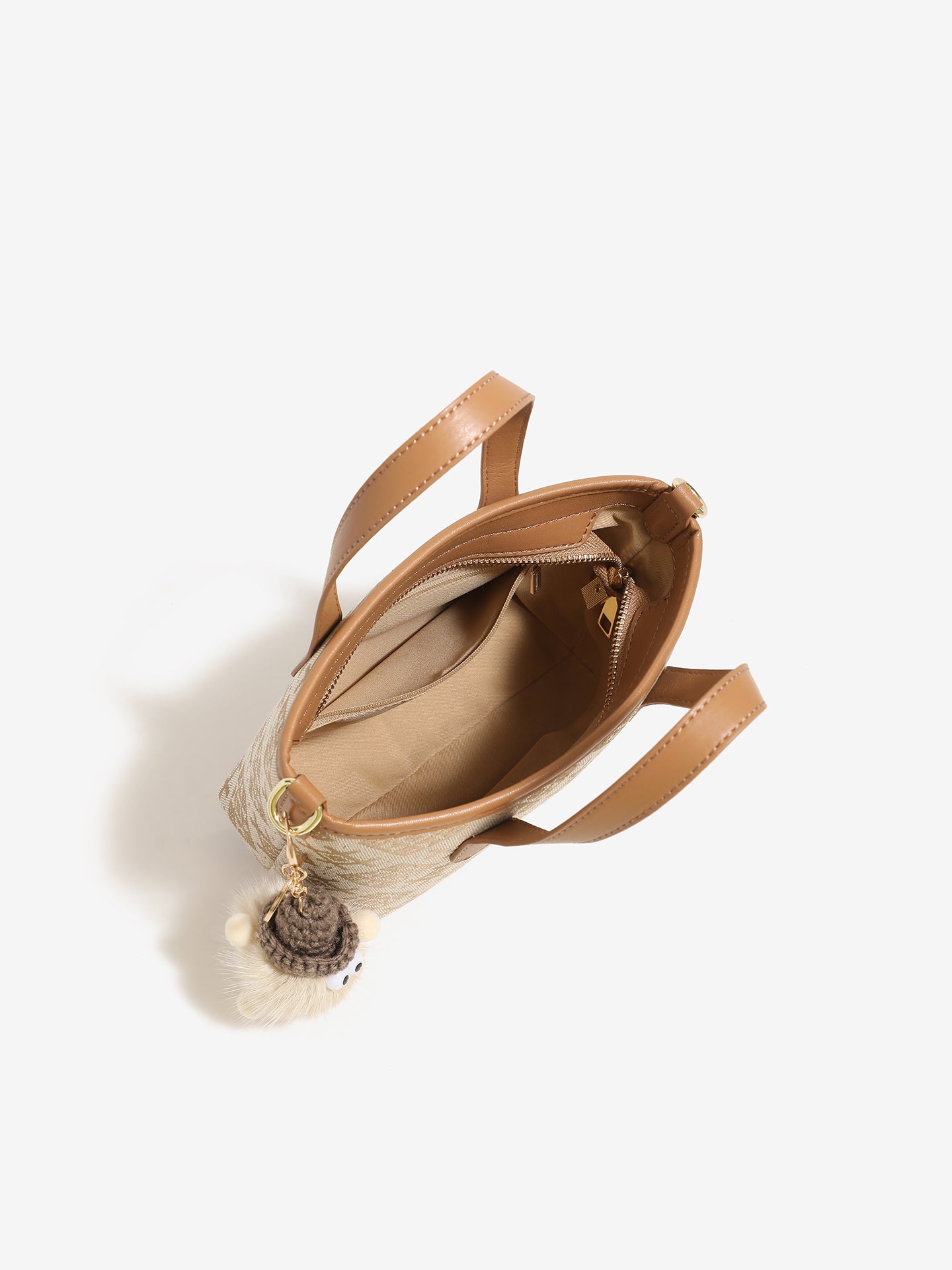 Ornate Monogram Vegan Eco-Leather Mini Tote Clutch Bag