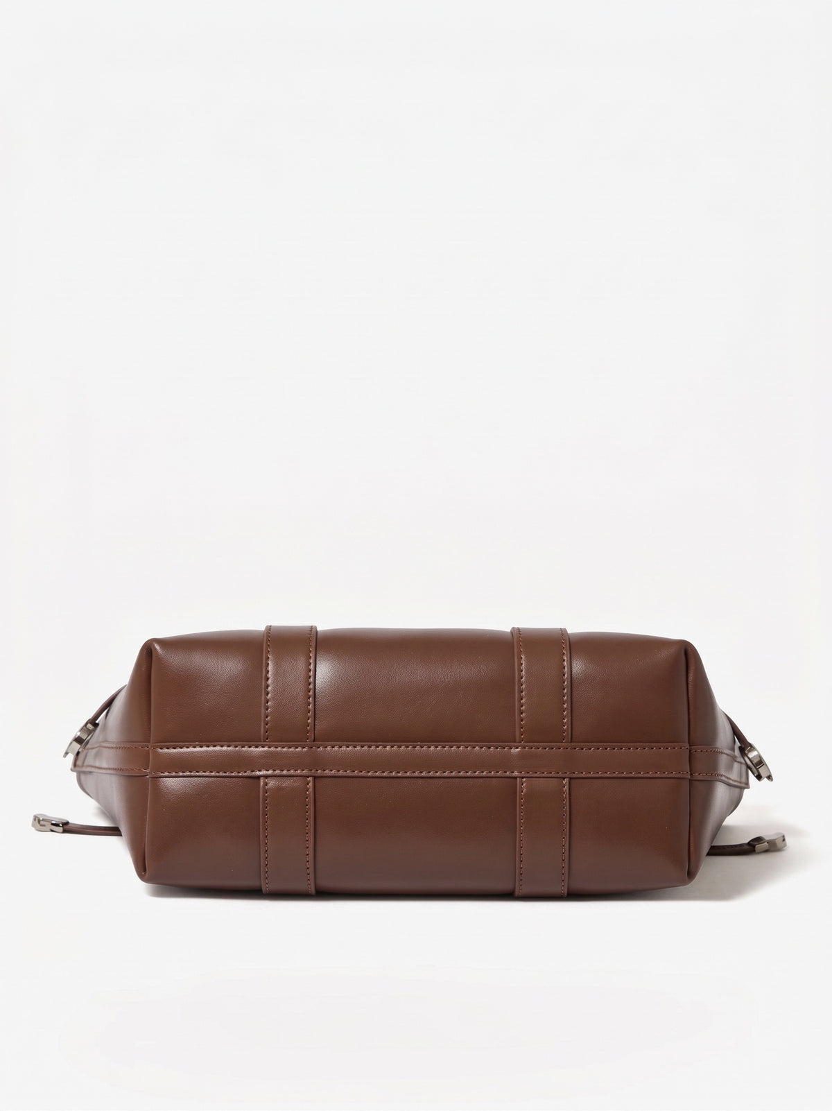 Ampia borsa tote a tracolla in pelle bovina semplice di lusso italiano