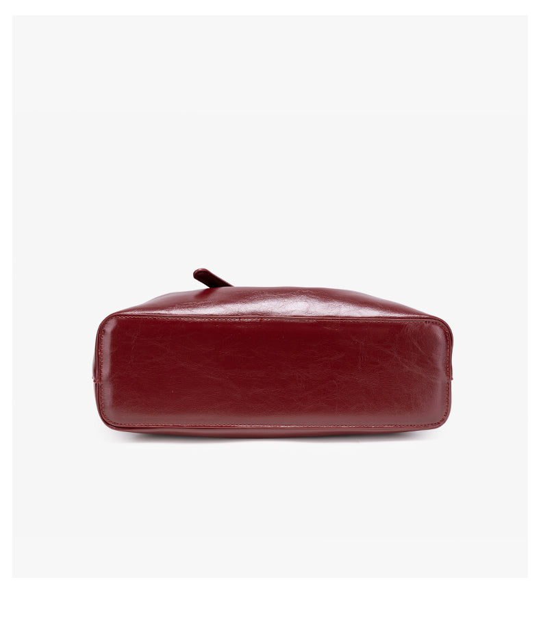 Minimalist Glossy Vegan Eco-Leather Tote Clutch Bag